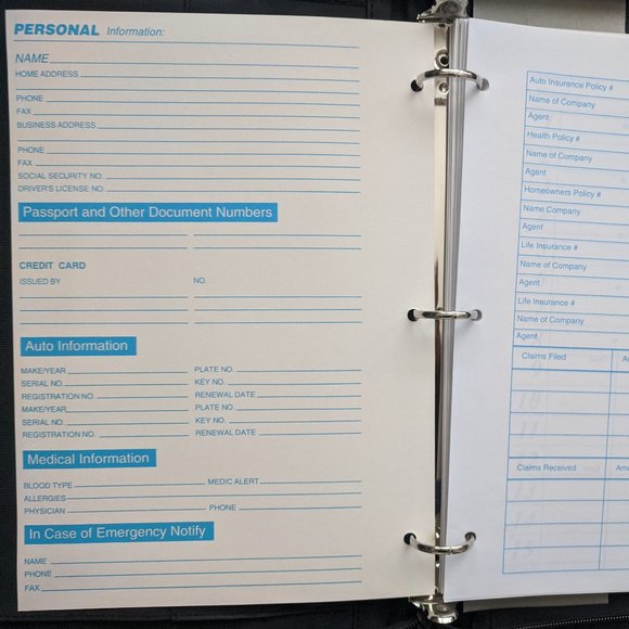 Portfolio Padfolio Folder Case Project Task Planner Business Contact Databook - Picture 4 of 14